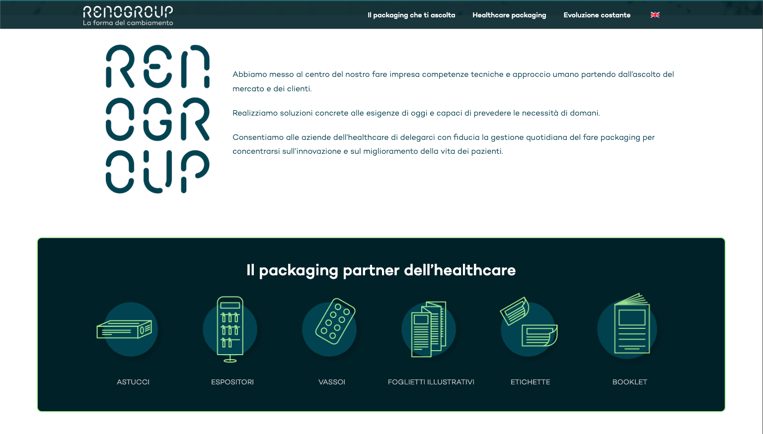 renogroup - sezione homepage